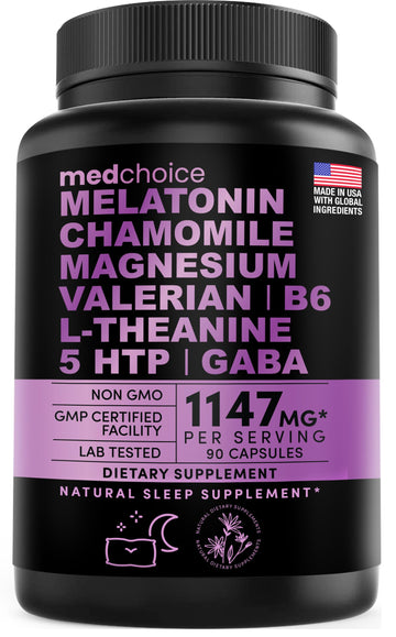 10-in-1 Melatonin Capsules - Melatonin 5mg Natural Sleep Aid for Adults