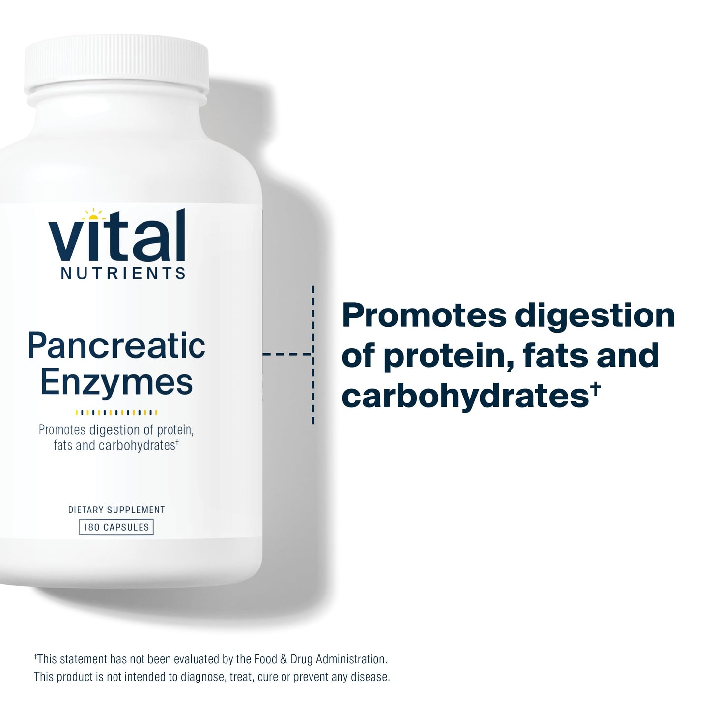 Vital Nutrients Pancreatic Enzymes 1000mg (Full Strength) | Pancreatin Digestion Supple