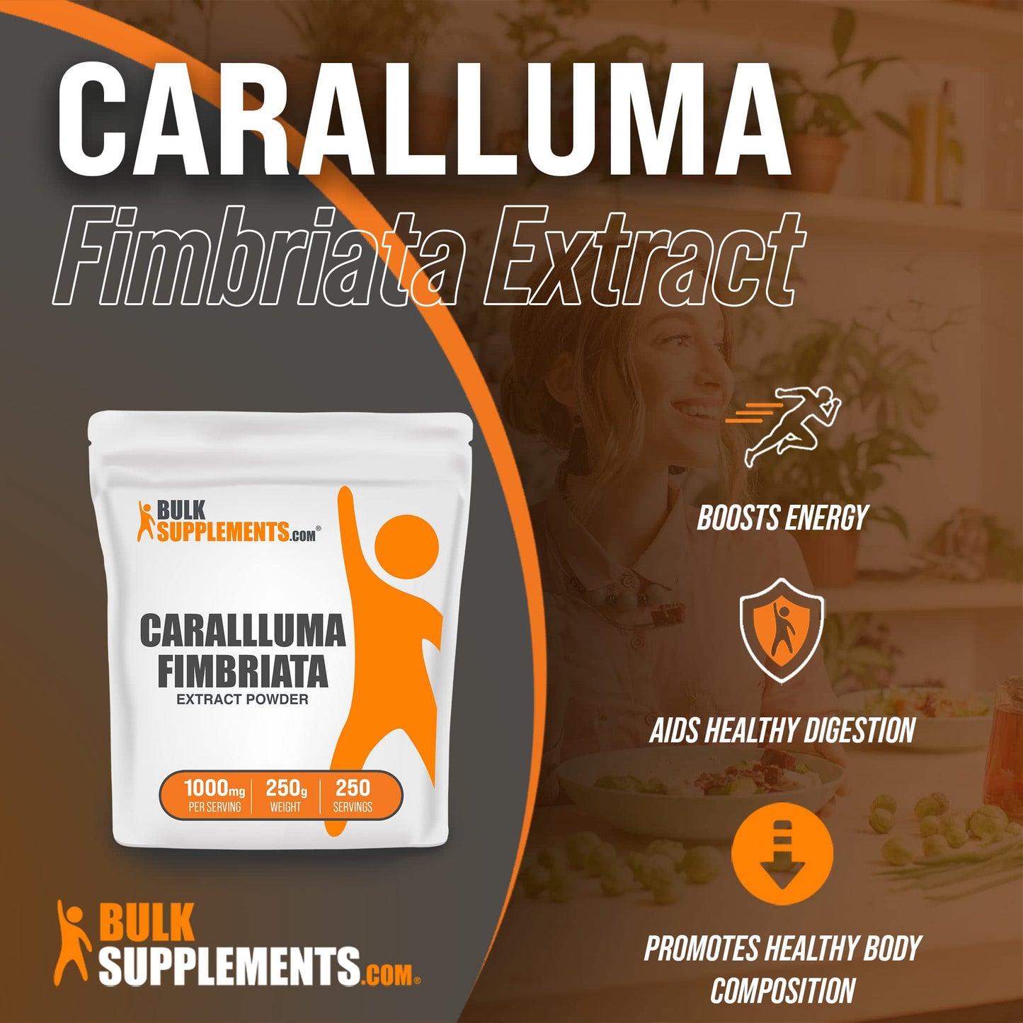 BulkSupplements.com Caralluma Fimbriata Extract Powder - Herbal Supplement for Digestive