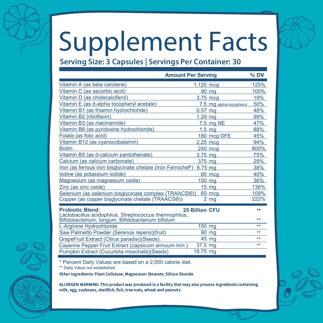 GOBIOTIX Probiotic Multivitamin Supplement - Daily Multivitamins with Probiotics