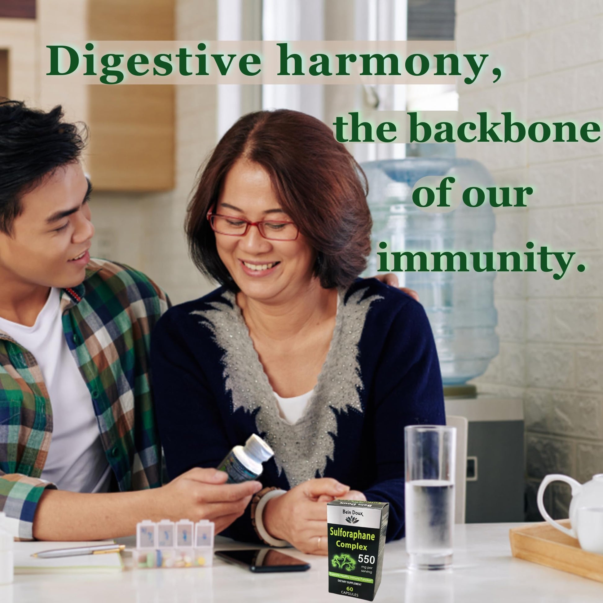 550mg Sulforaphane Supplement with Glucoraphanin and Myrosinase | Broccoli Supplemen BEIN DOUX