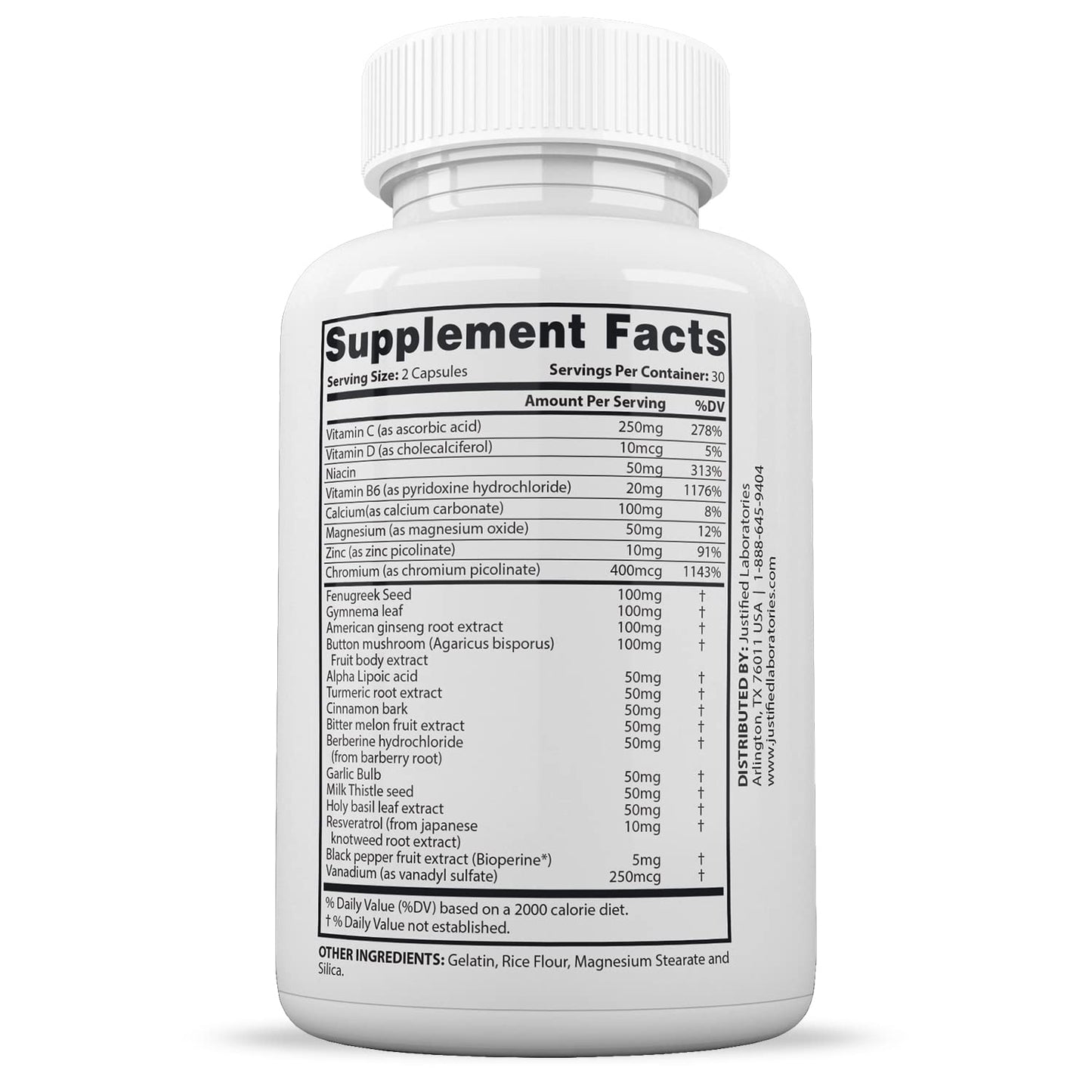 Justified Laboratories (2 Pack Blood Balance Max 1295MG Formula Supplement Pills