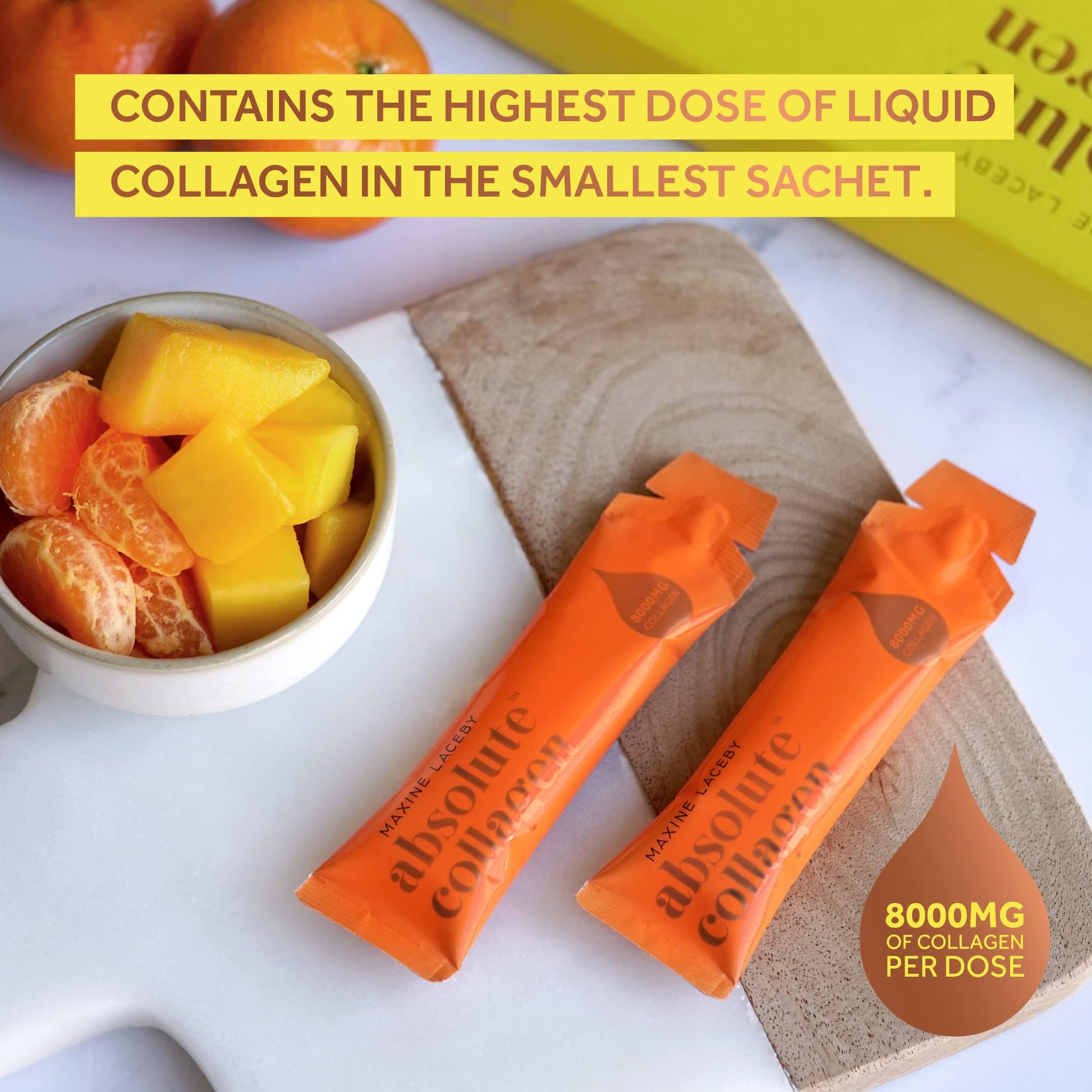 Absolute Collagen Marine Liquid Collagen Supplement for Women - 8000mg Collagen in Each Sachet Absolute Collagen
