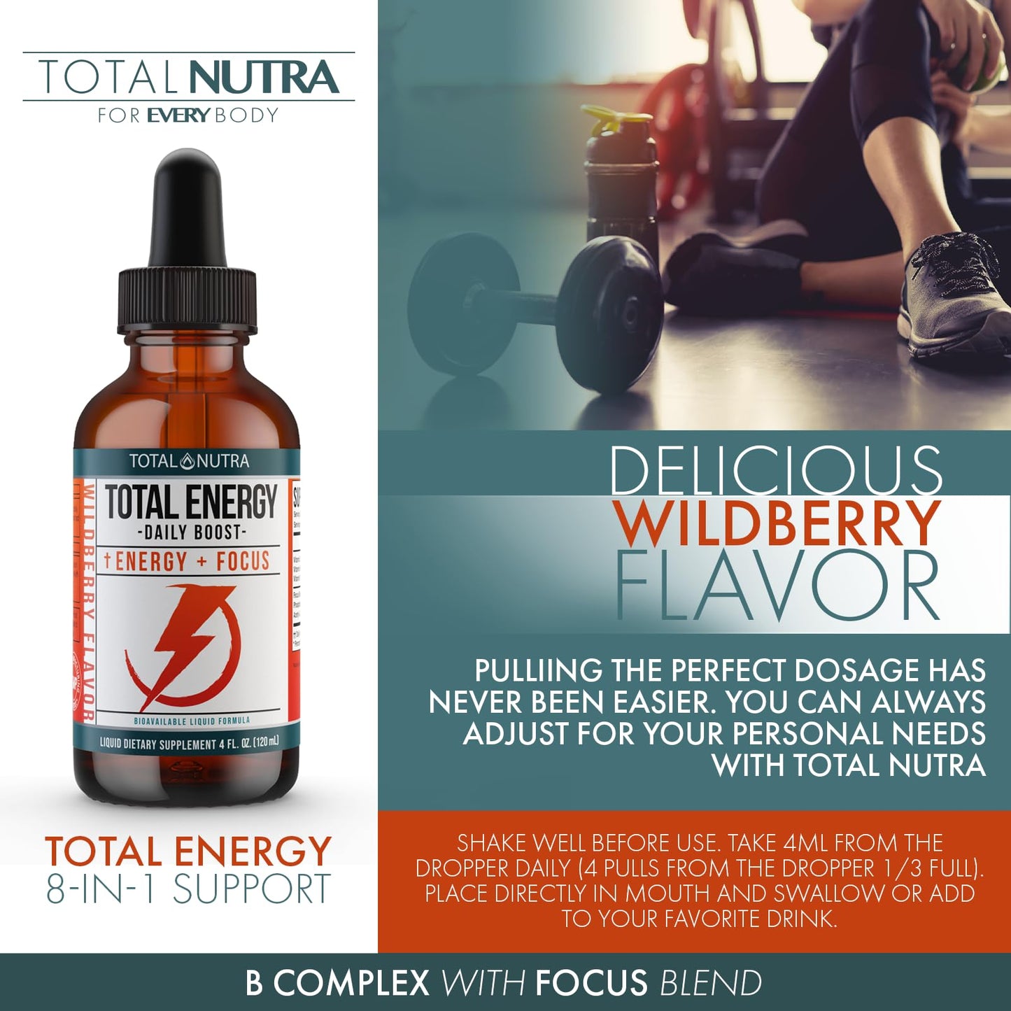 Extra Strength Vitamin B Complex Drops- B Vitamins B12, B6, B3- Vegan and Non GMO