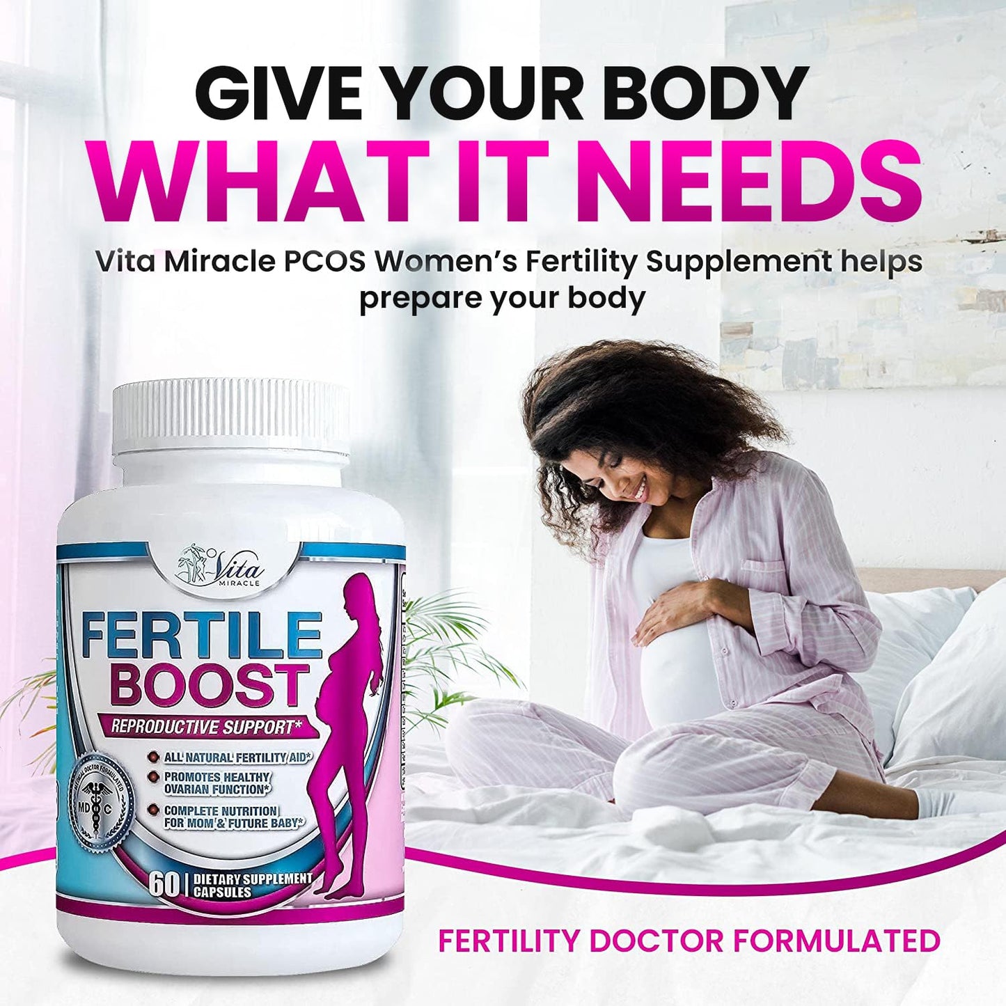 Inositol Capsules Myo-Inositol Fertility Supplements for Women Conception Prenatal Vitamins