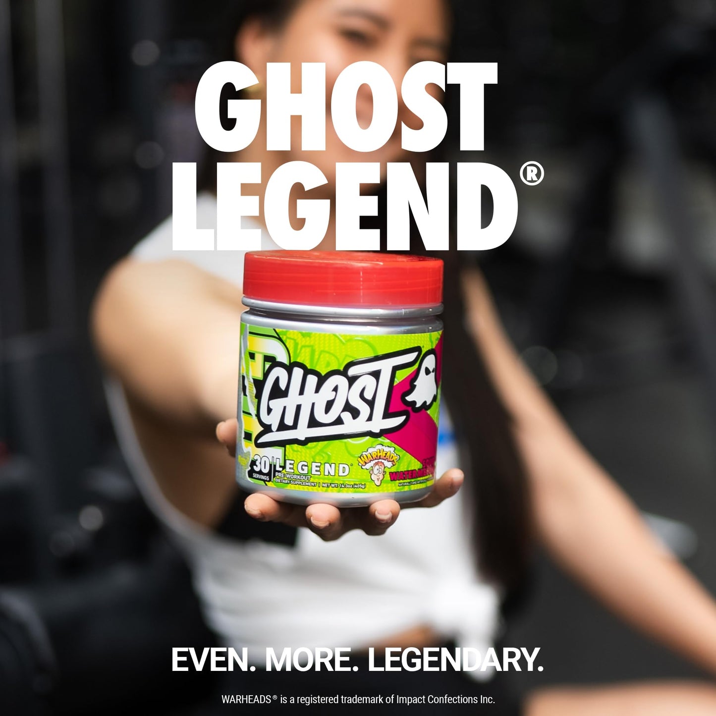 GHOST Legend V3 Pre-Workout Powder, Warheads Sour Watermelon - 30 Servings – Pre