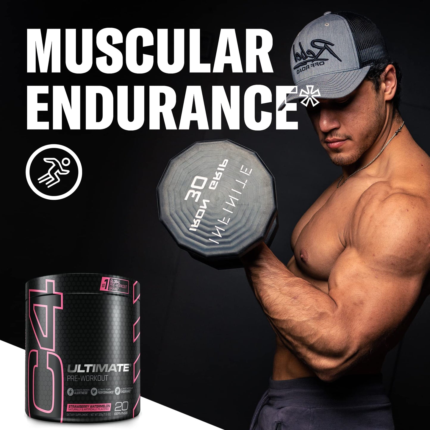 Cellucor C4 Ultimate Pre Workout Powder Strawberry Watermelon - Sugar Free
