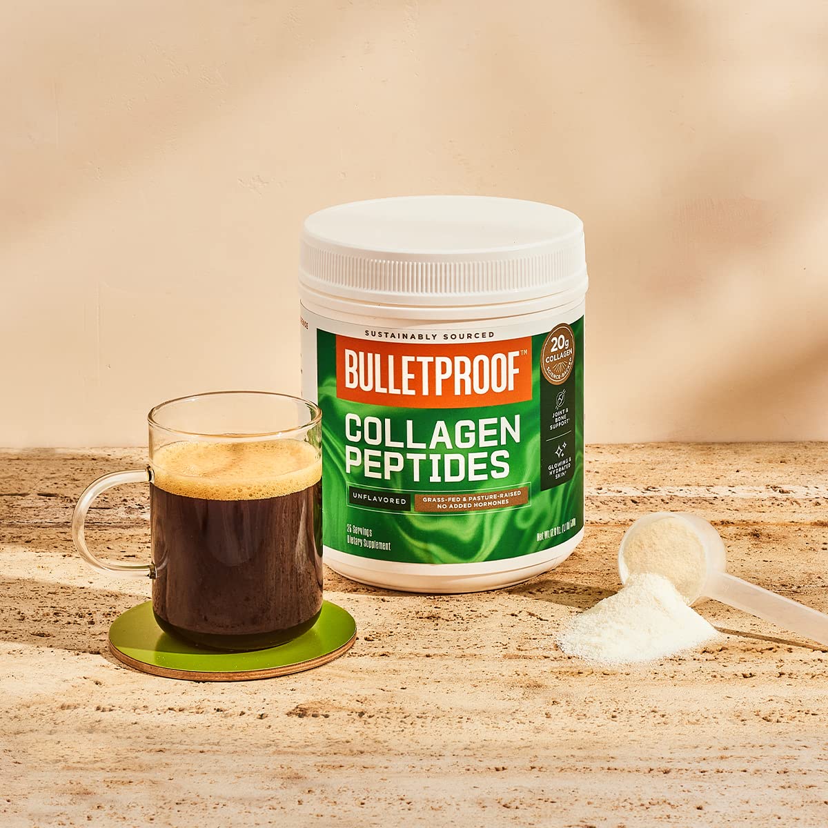 Bulletproof Unflavored Collagen Protein Powder, 17.6 Ounces, Grass-Fed Collagen Peptides