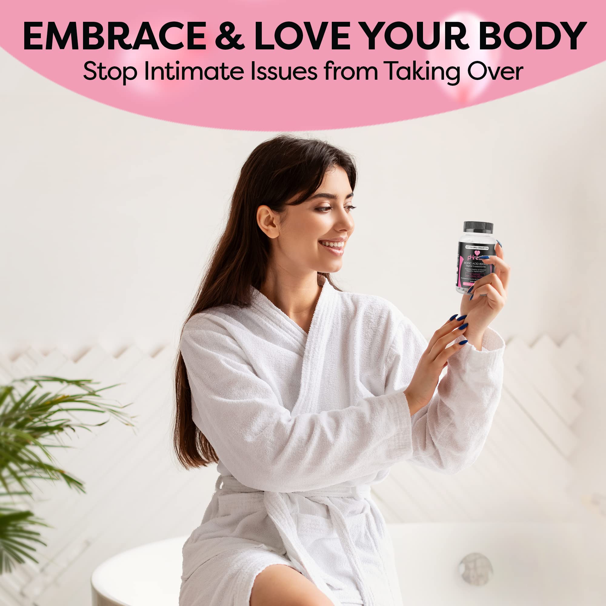 ACE NUTRITION pHresh Boric Acid Suppositories for Women, Suppositories for Odor Use ACE NUTRITION