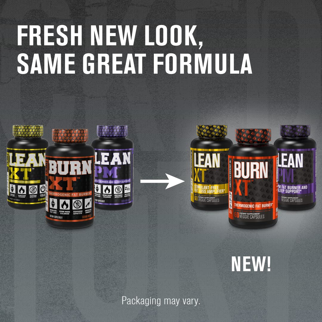 Burn-XT Thermogenic Fat Burner, Lean PM Nighttime Fat Burner & Sleep Aid