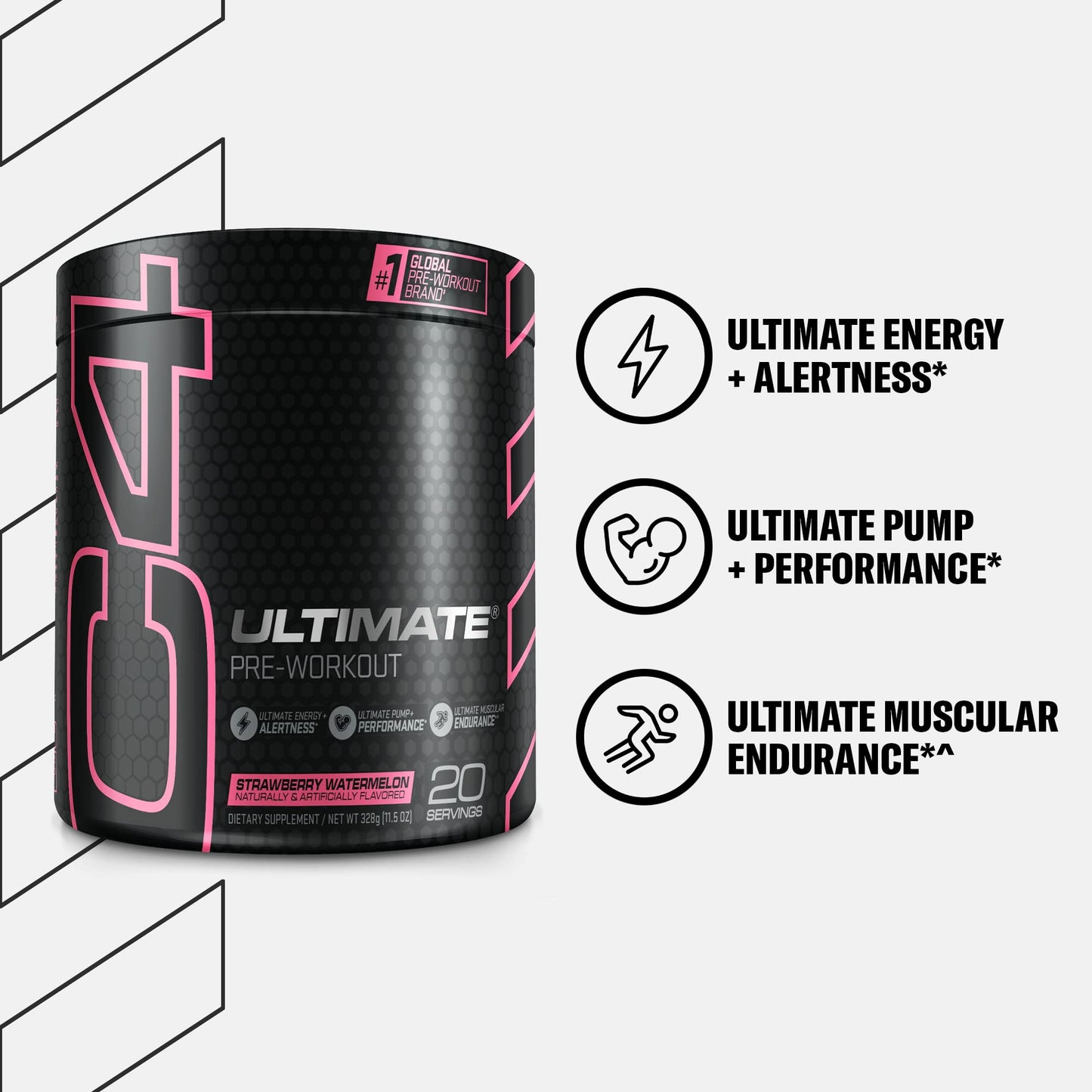 Cellucor C4 Ultimate Pre Workout Powder Strawberry Watermelon - Sugar Free