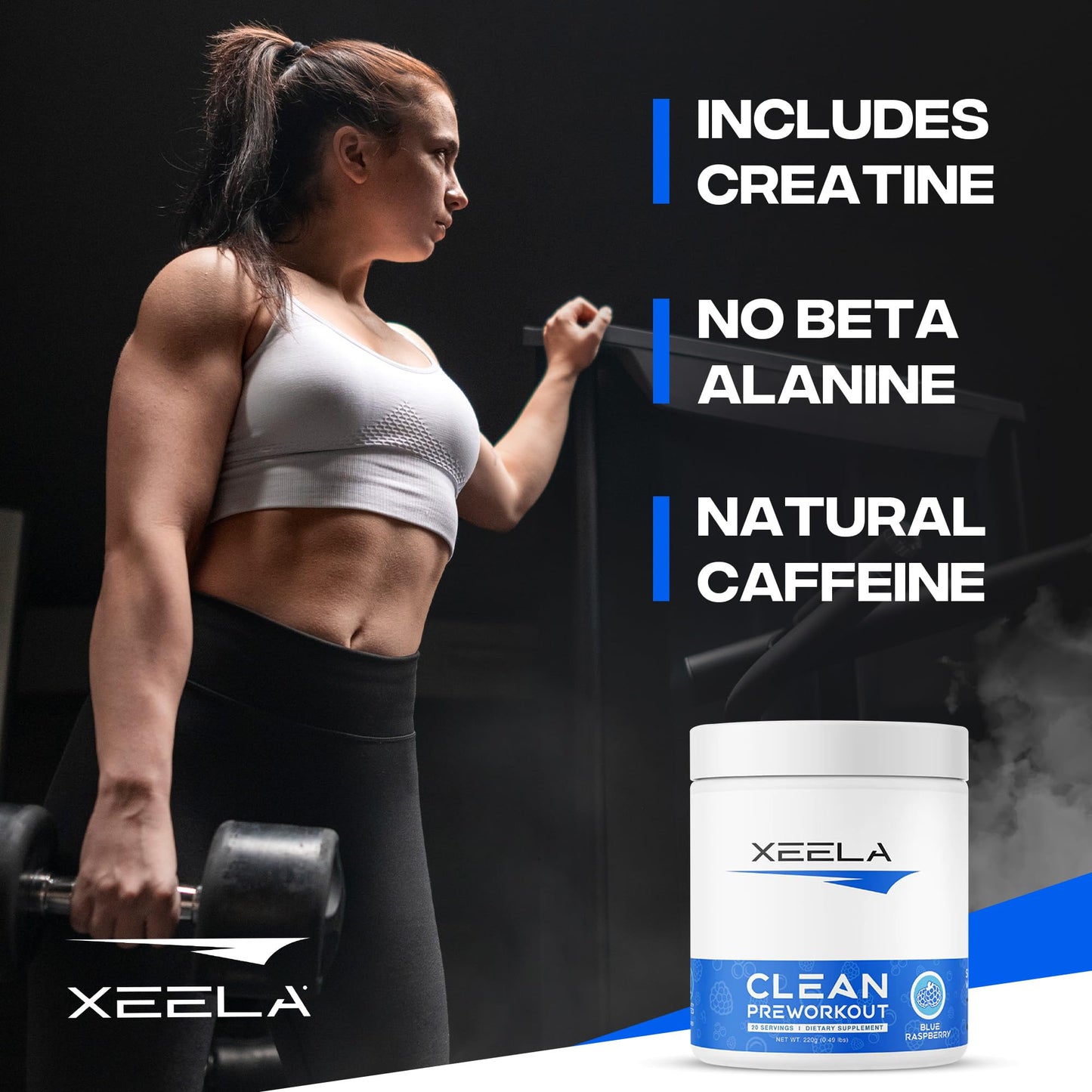 XEELA Organic Pre Workout Powder: Clean Preworkout for Men & Women, with Flavored