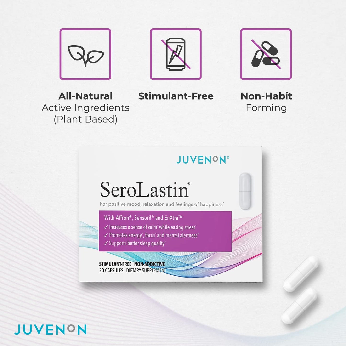 Juvenon Menopause Supplements for Women Mood Support, Hot Flashes Relief, Peri