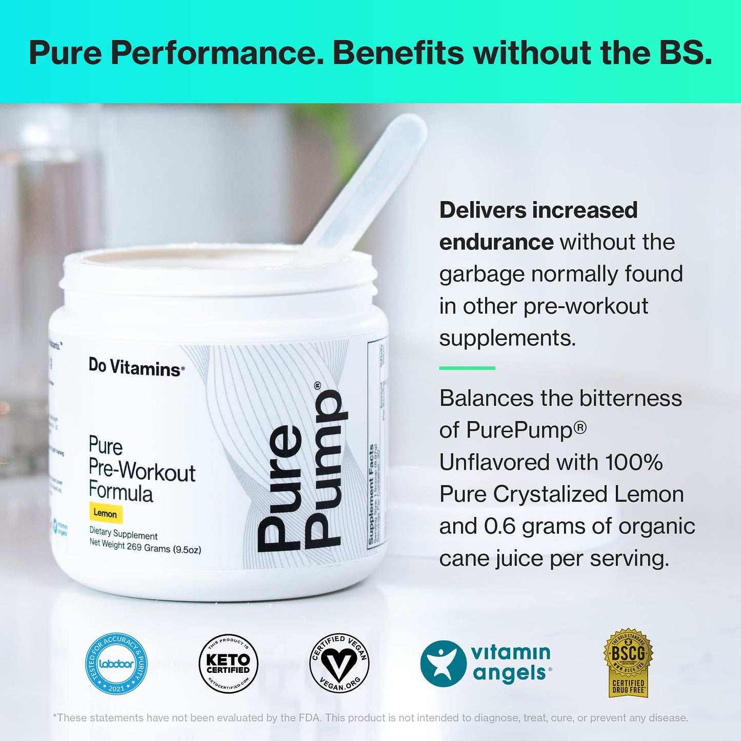 Do Vitamins PurePump - All-Natural Clean Preworkout Powder, Boost Energy, Focus