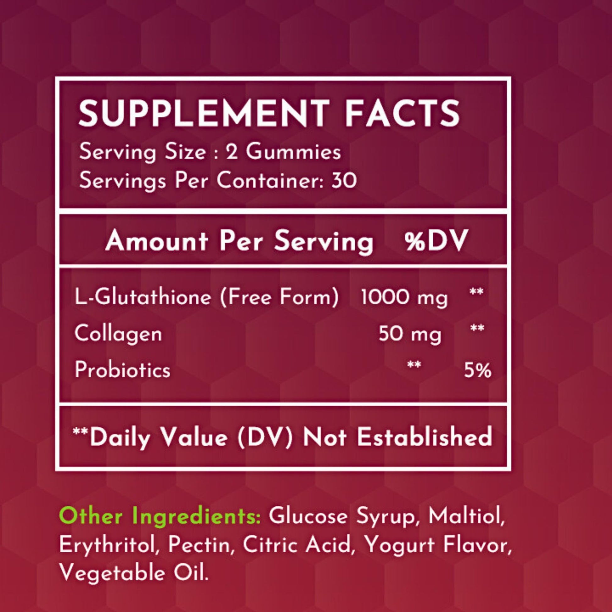 2 Pack Glutathione Gummies | with Marine Collagen | 1050mg per Serving | Antioxidant Support Sunshyne