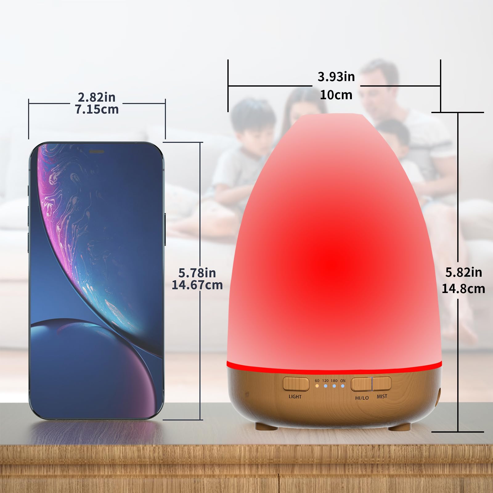 200ml Essential Oil Diffuser, Aromatherapy Diffuser,Enhanced Essential Oil Diffuser, Cool Mist Humidifier Lovegerger