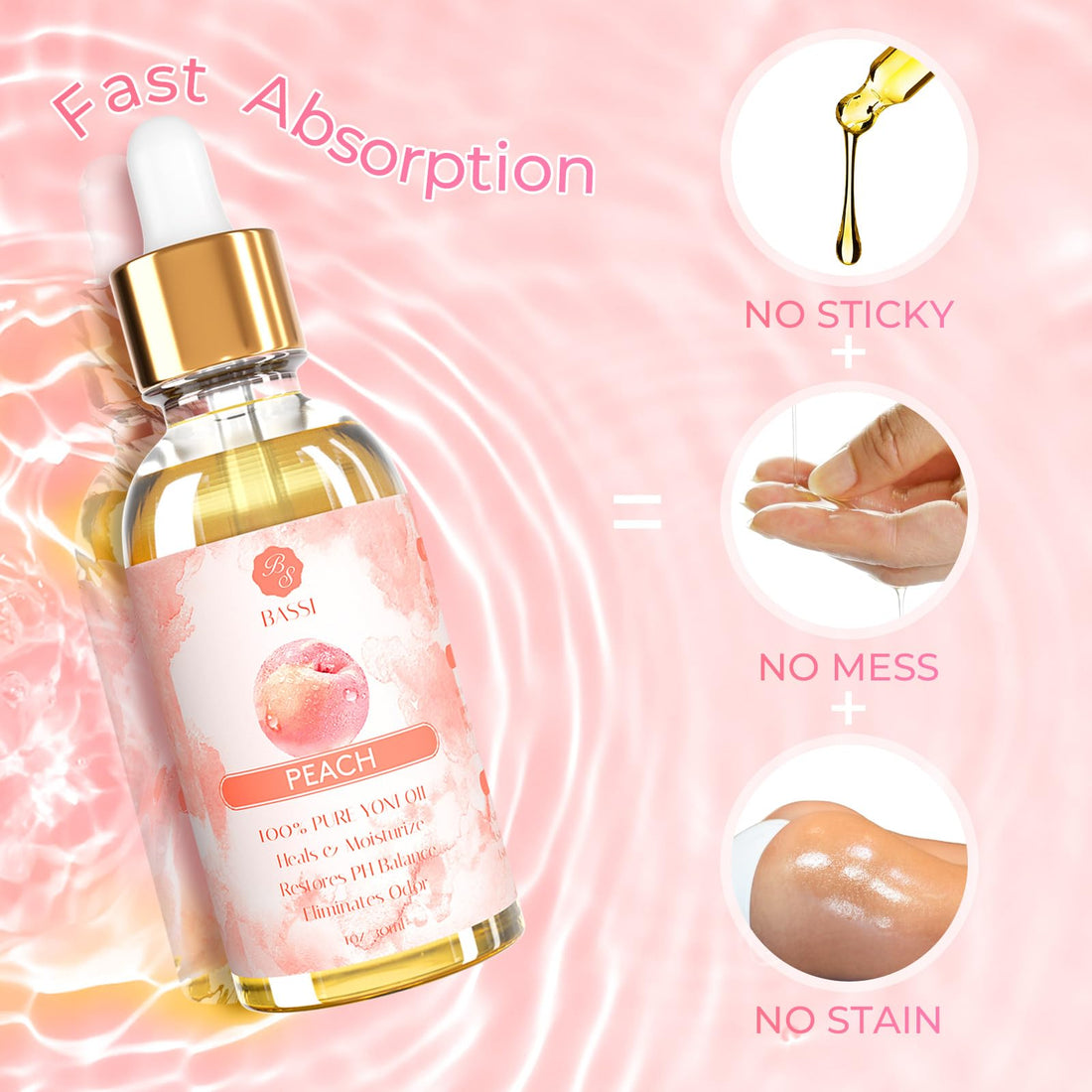 2 Pack Yoni Essential Oil Organic Feminine Oil Eliminates Odor Vaginal Moisturizer for Wetness