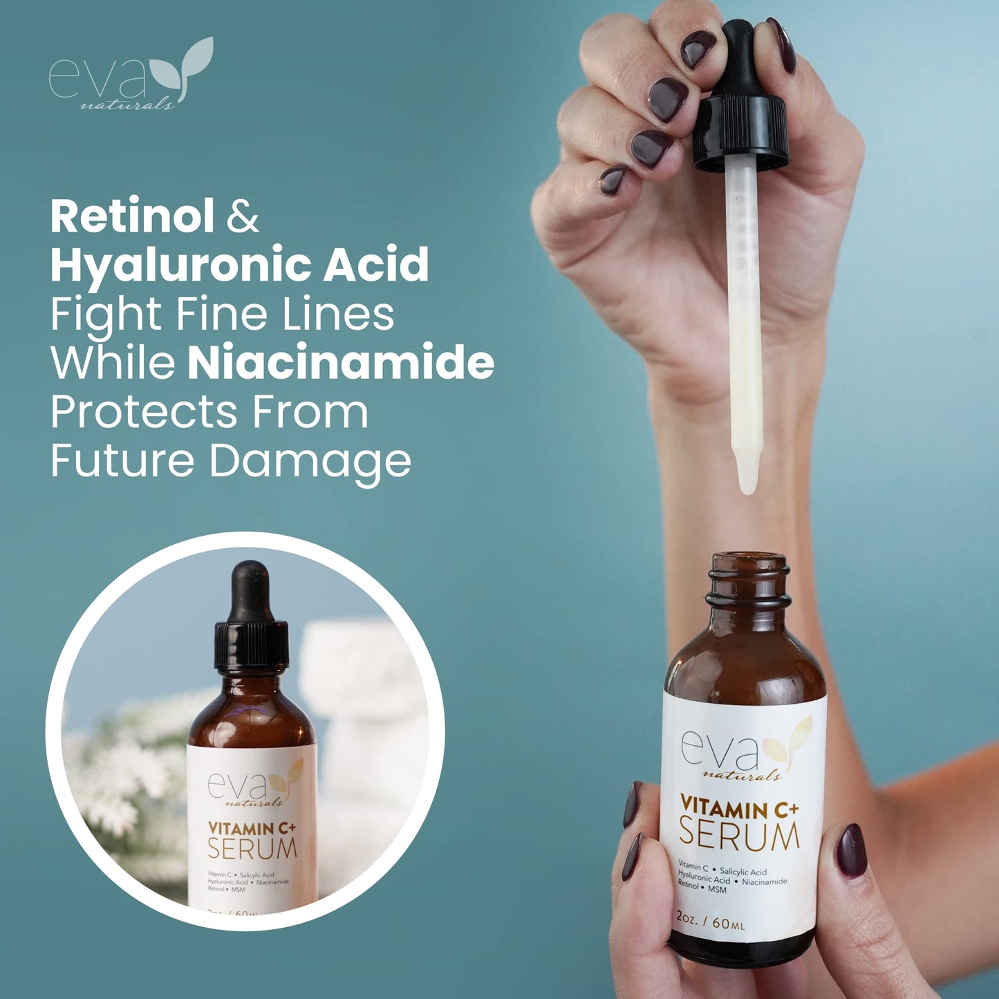 Vitamin C Serum for Face - Vitamin C Facial Serums with Hyaluronic Acid, Retinol