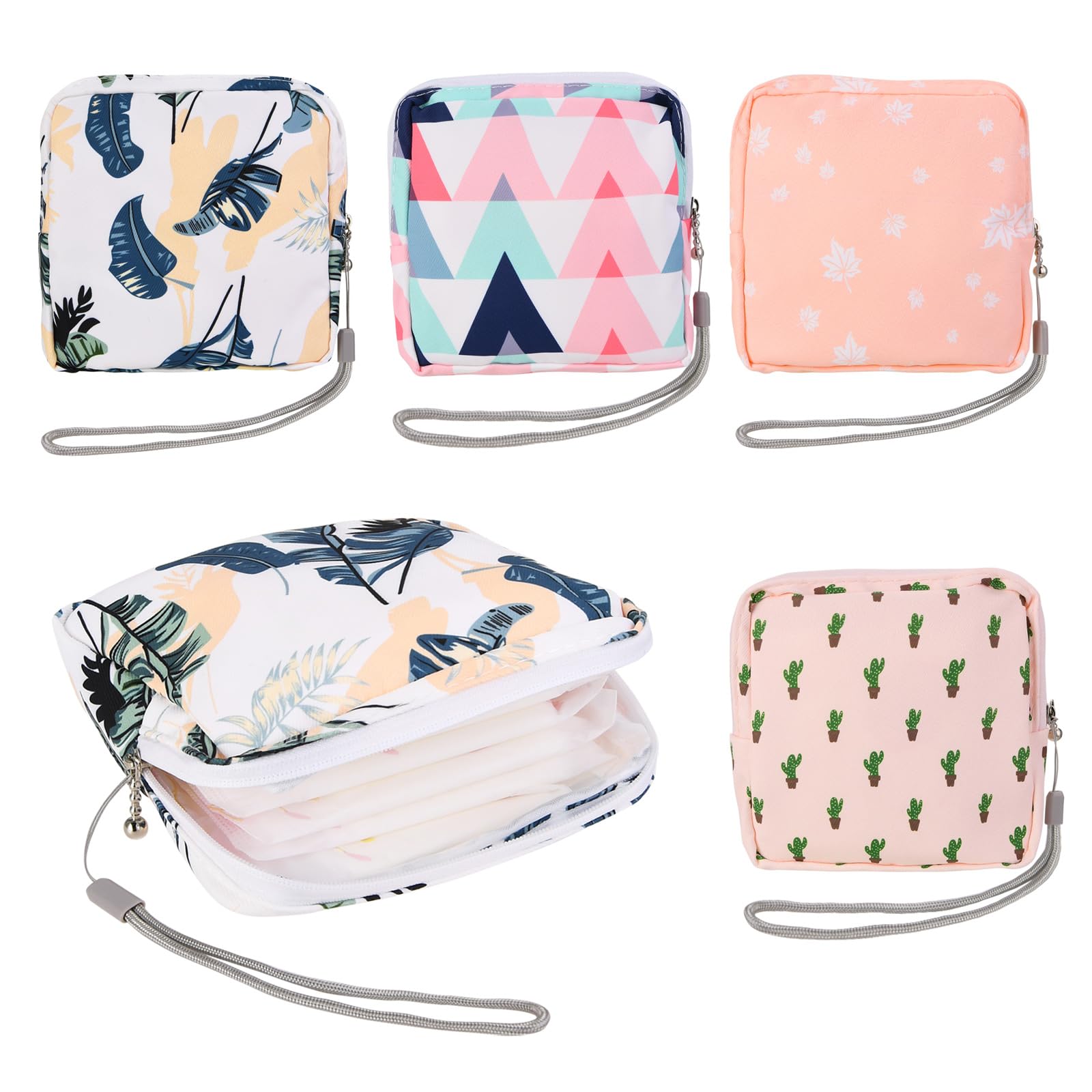 4Pcs Sanitary Napkin Storage Bag, Small Menstrual Period Bag Period Pouch Waterproof Abeillo