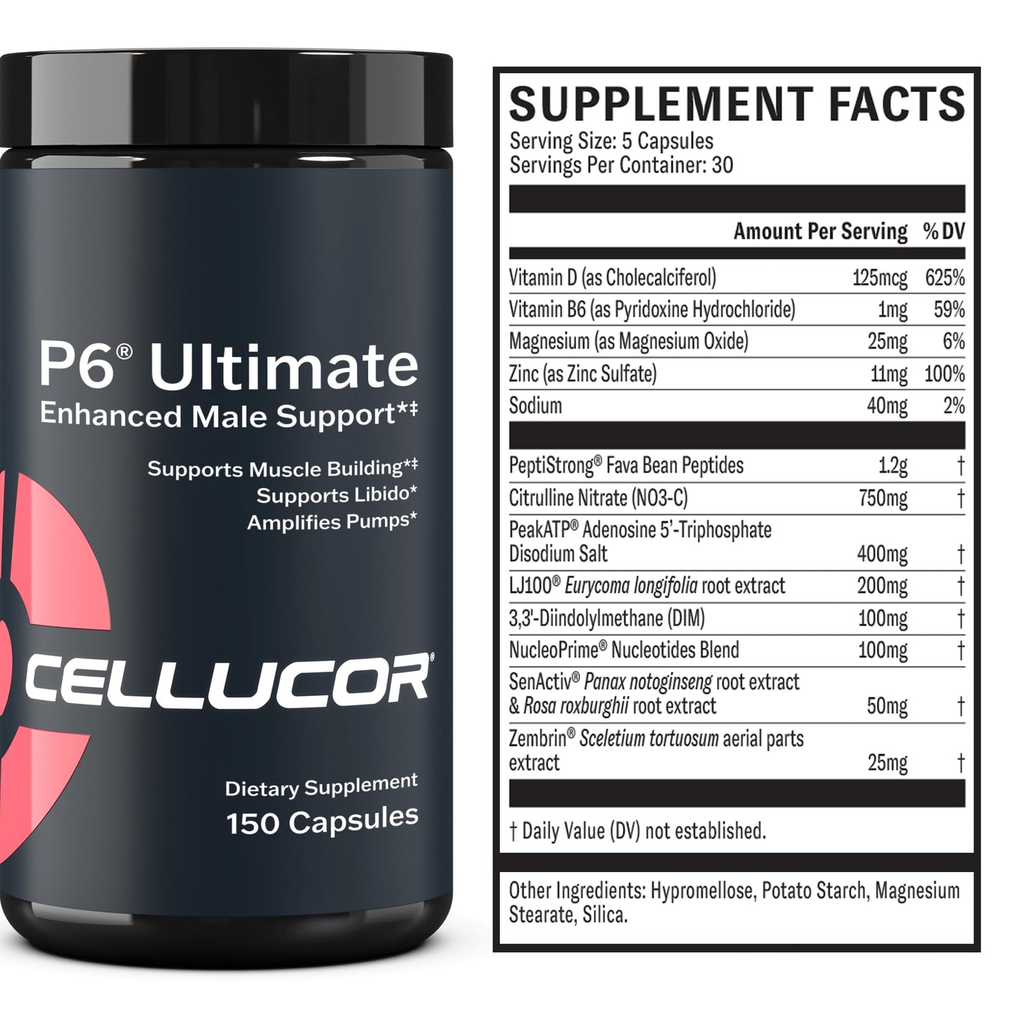 Cellucor P6 Ultimate - Enhanced Support for Men | Supports Muscle Growth & Strength