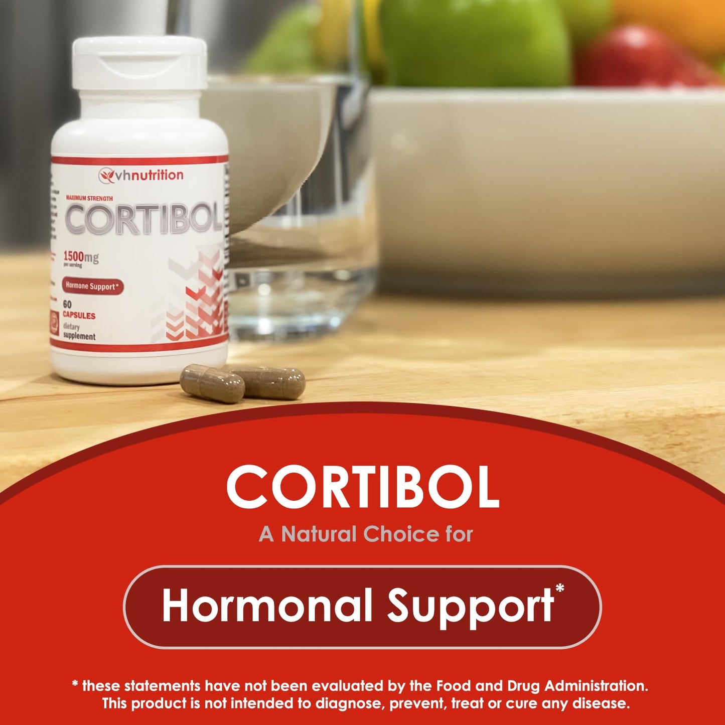VH Nutrition CORTIBOL | Cortisol Manager* Supplement | Maximum Strength Adrenal