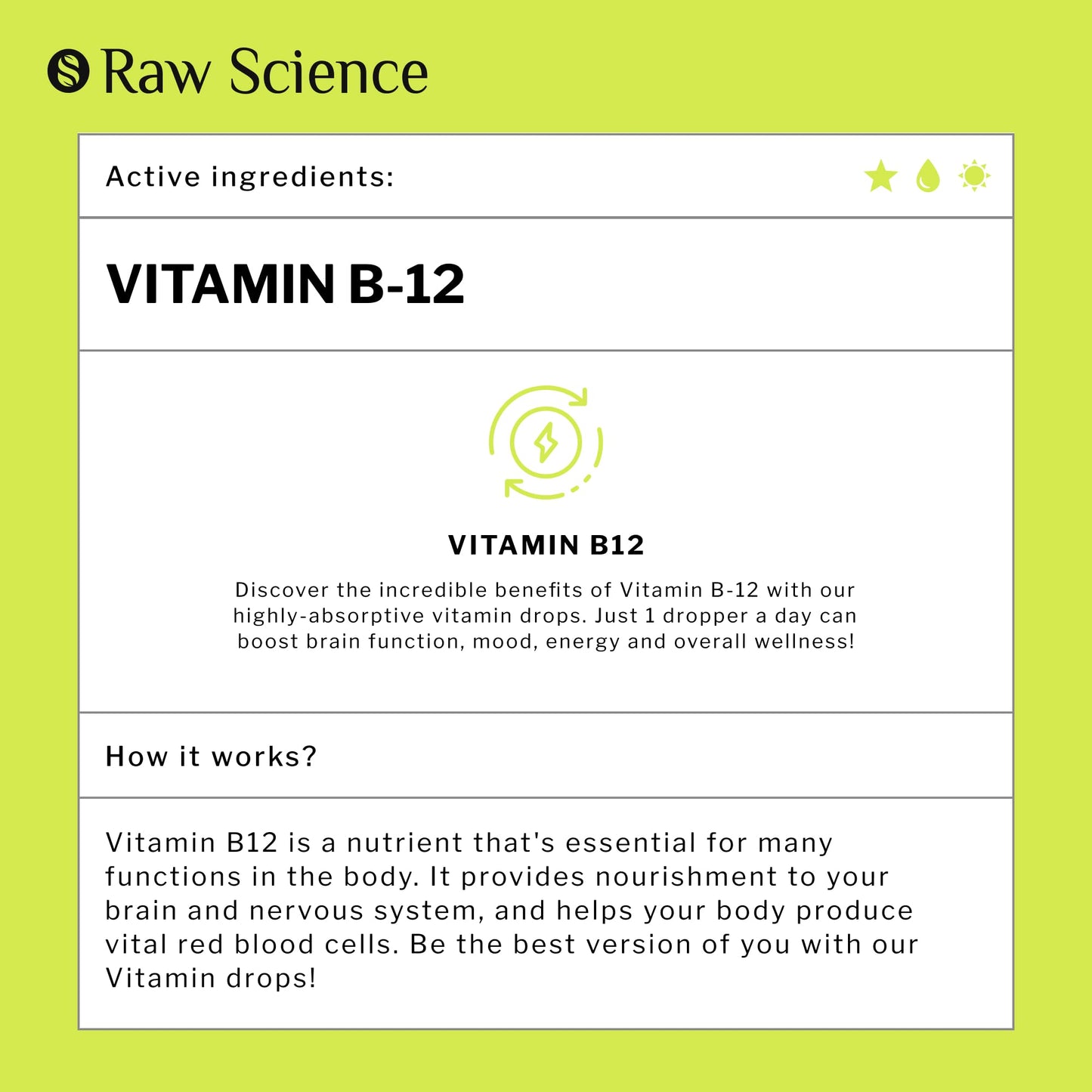 Vitamin B12 Liquid Drops Sublingual 5000mcg, Methyl & Methylcobalamin Supplements