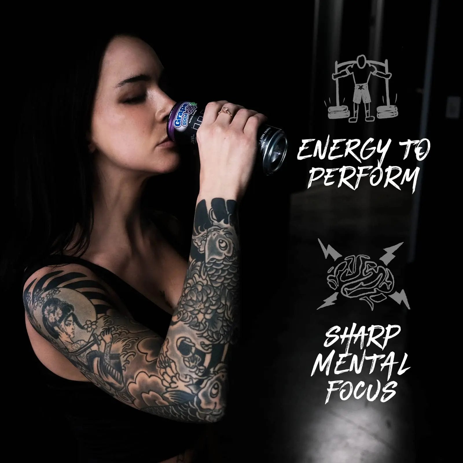 ABE Energy + Performance Sugar Free Energy Drink - All Black Everything Drink ABE all black everything