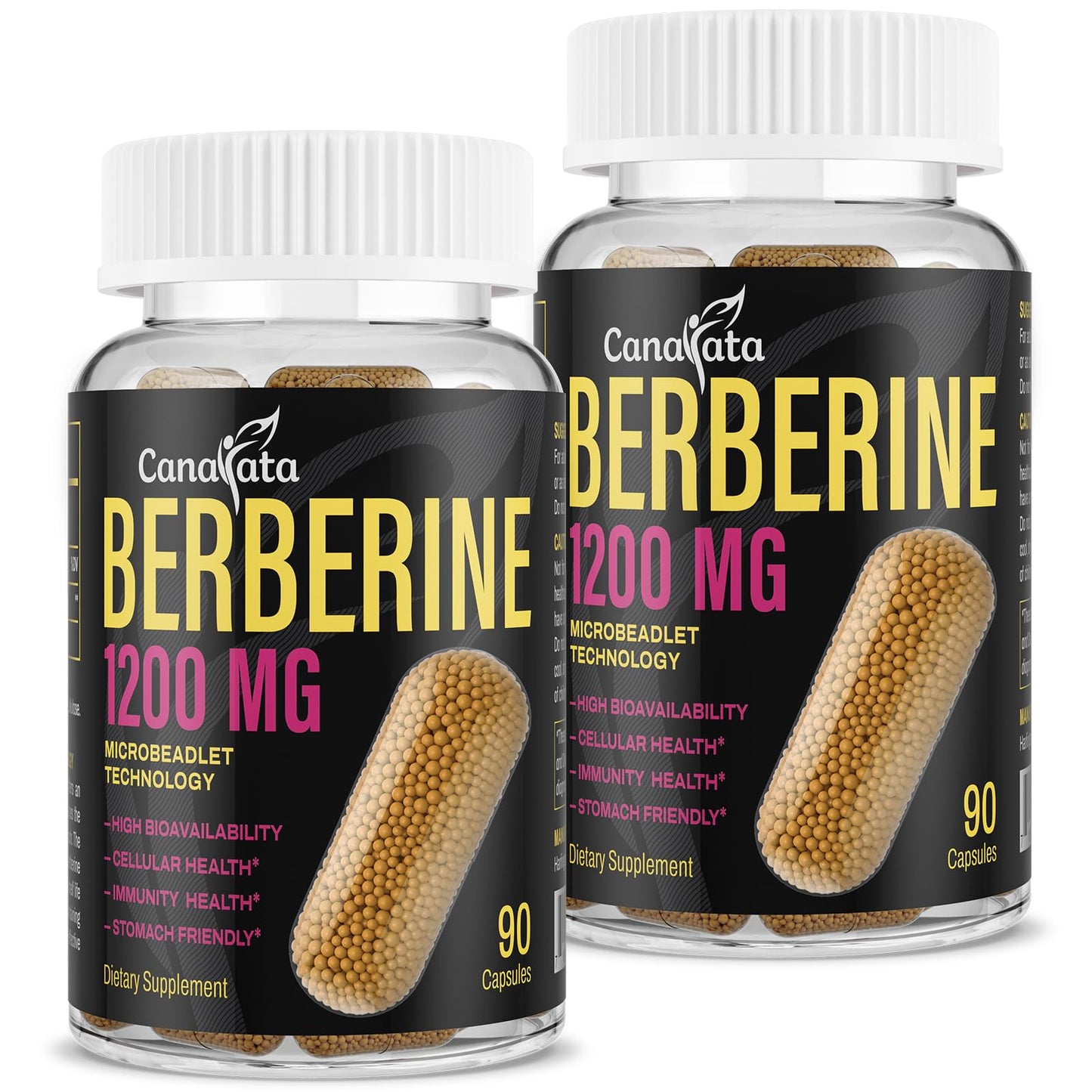 Berberine Supplement 1200mg Berberine HCL - High Bioavailability Microbeadlet