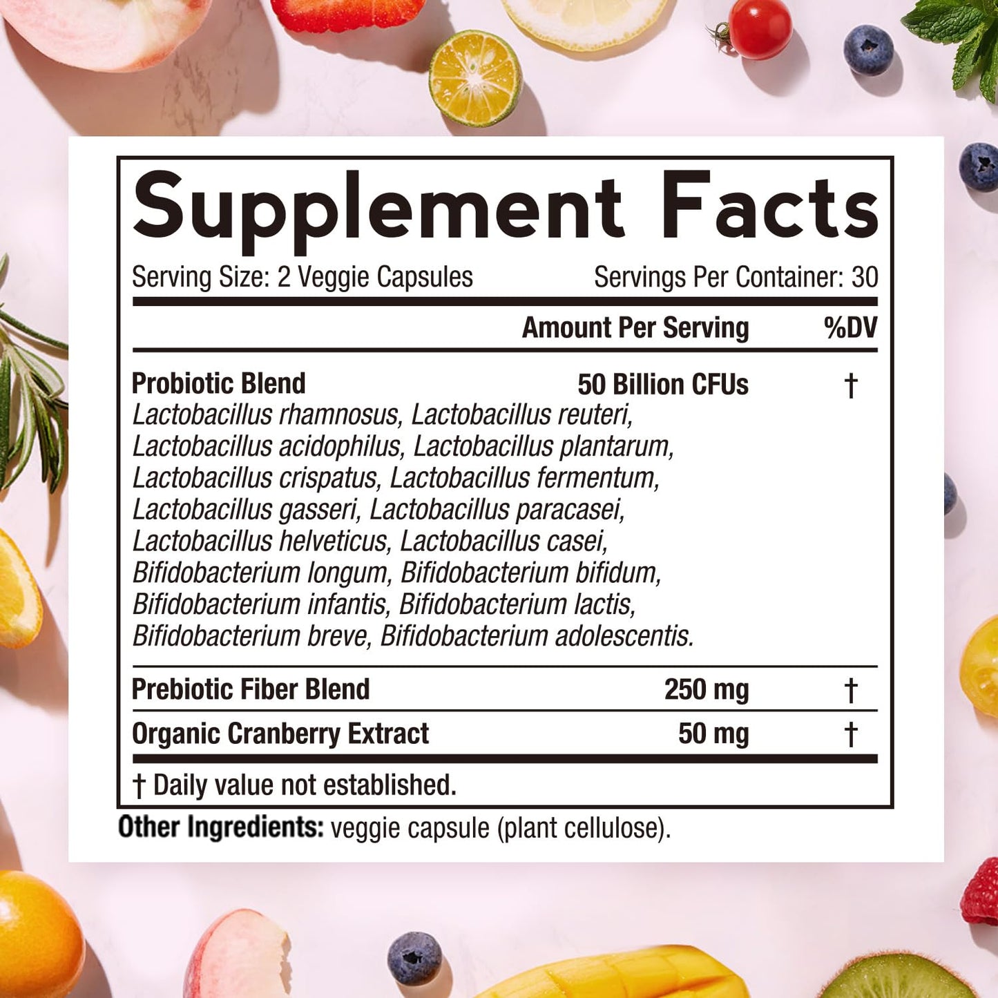 Doctor's Recipes Women's Probiotics, 50 Billion CFU 16 Strains, with Organic Prebiotics