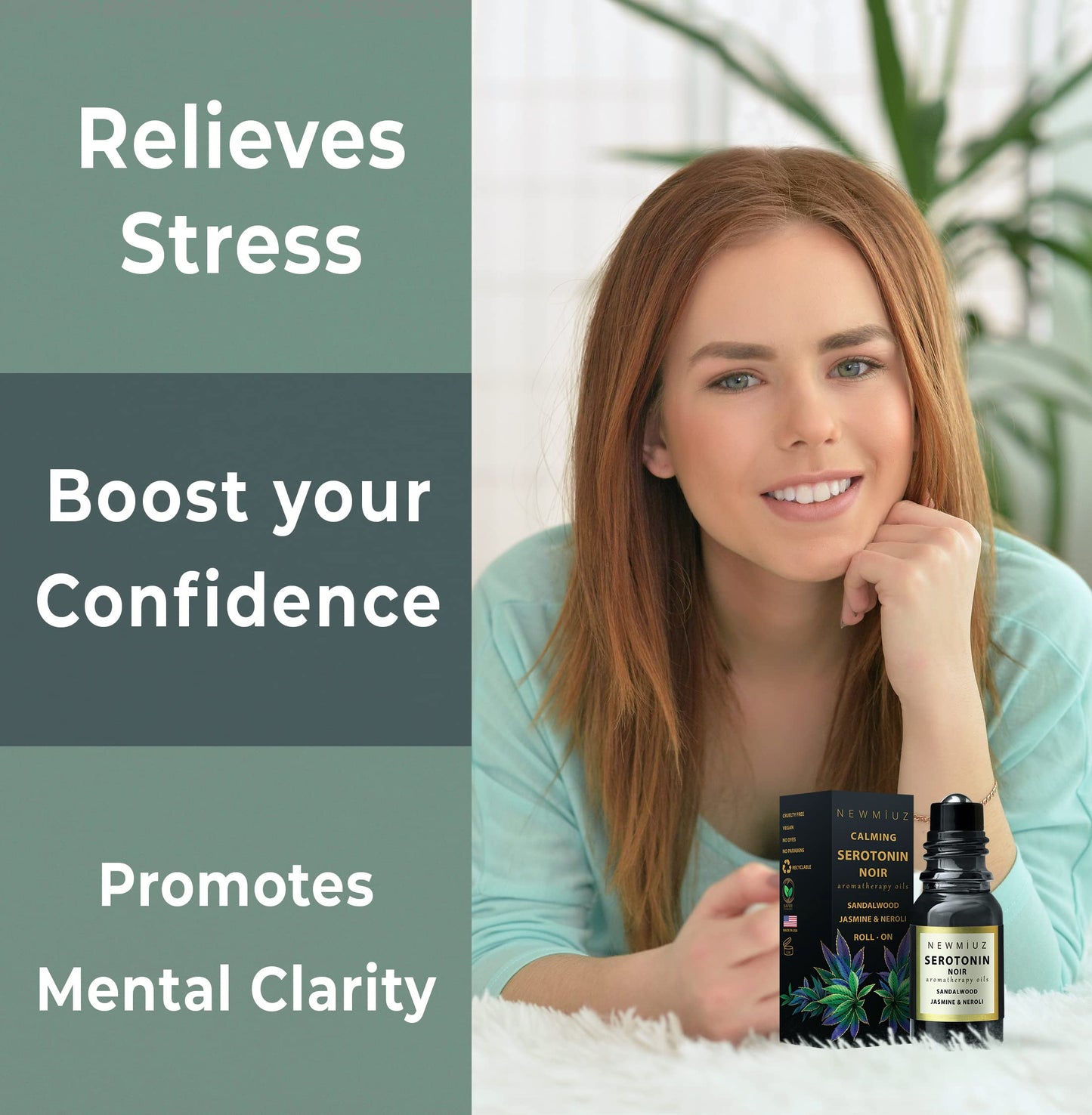 Calm Roll on Essential Oil Stress Relief Sandalwood Jasmine Destress Relaxation Calming Rolle
