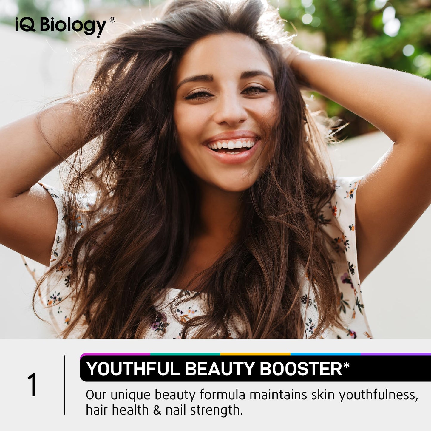 IQ BIOLOGY Biotin Collagen Keratin Astragalus Magnesium Ashwagandha Vitamin D3 Vitamin C