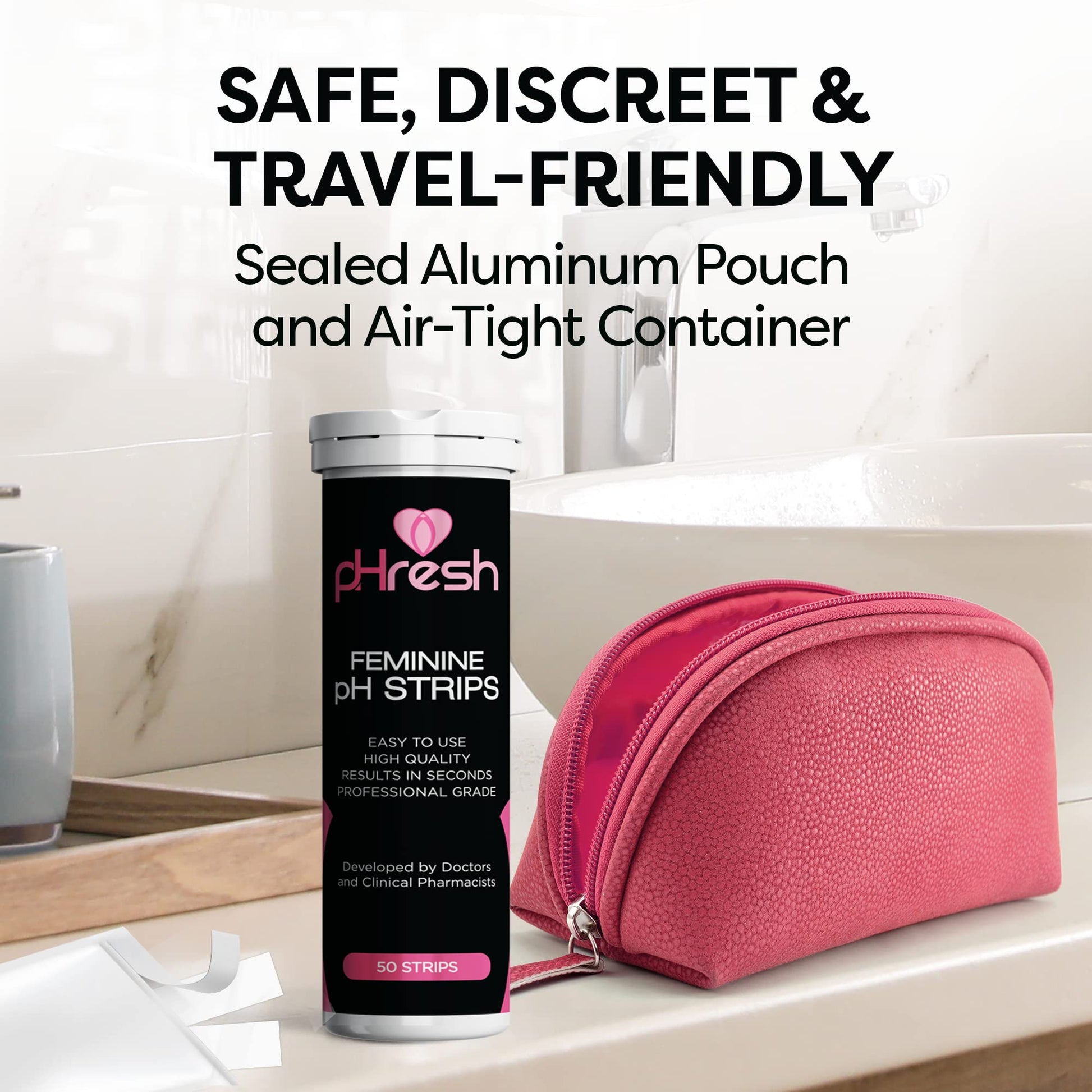 ACE NUTRITION pHresh Boric Acid Suppositories & Vaginal pH Test Strips Bundle ACE NUTRITION