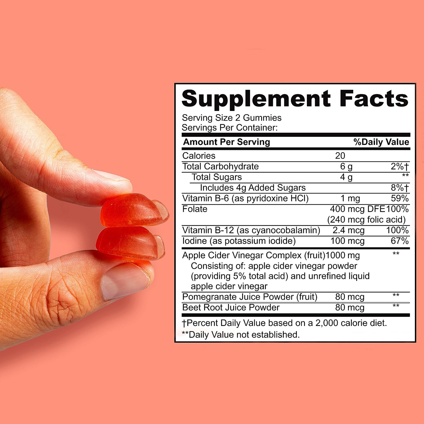 Willprov Health Apple Cider Vinegar Gummies - 1000mg ACV with Mother for Metabolism