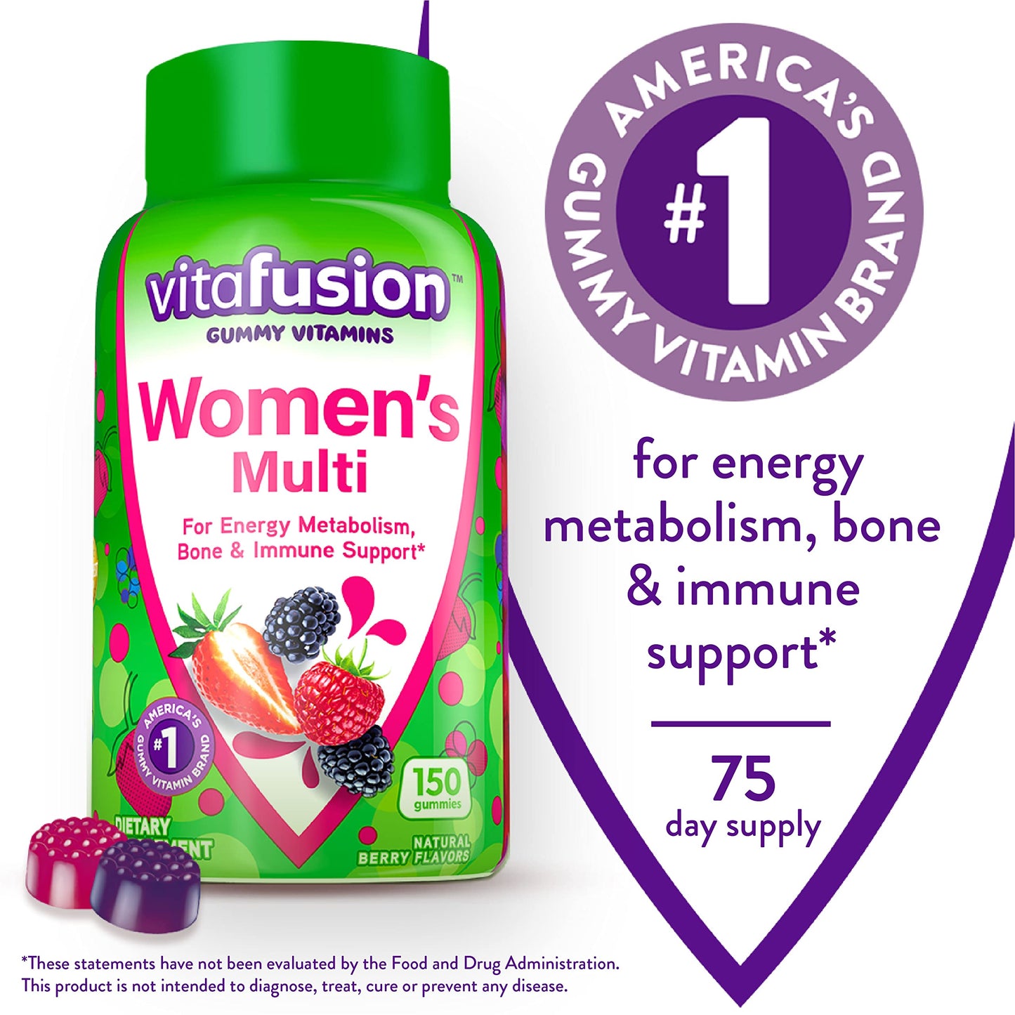 Vitafusion Womens Multivitamin Gummies (150 Count) and Vitafusion Extra Strength