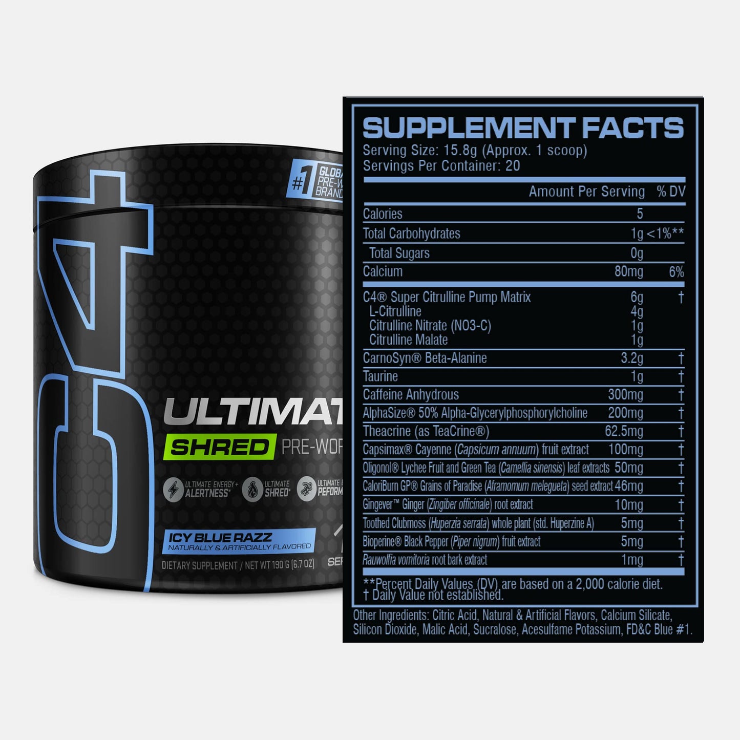 Cellucor C4 Ultimate Shred Pre Workout Powder, Fat Burner for Men & Women, Metabolism