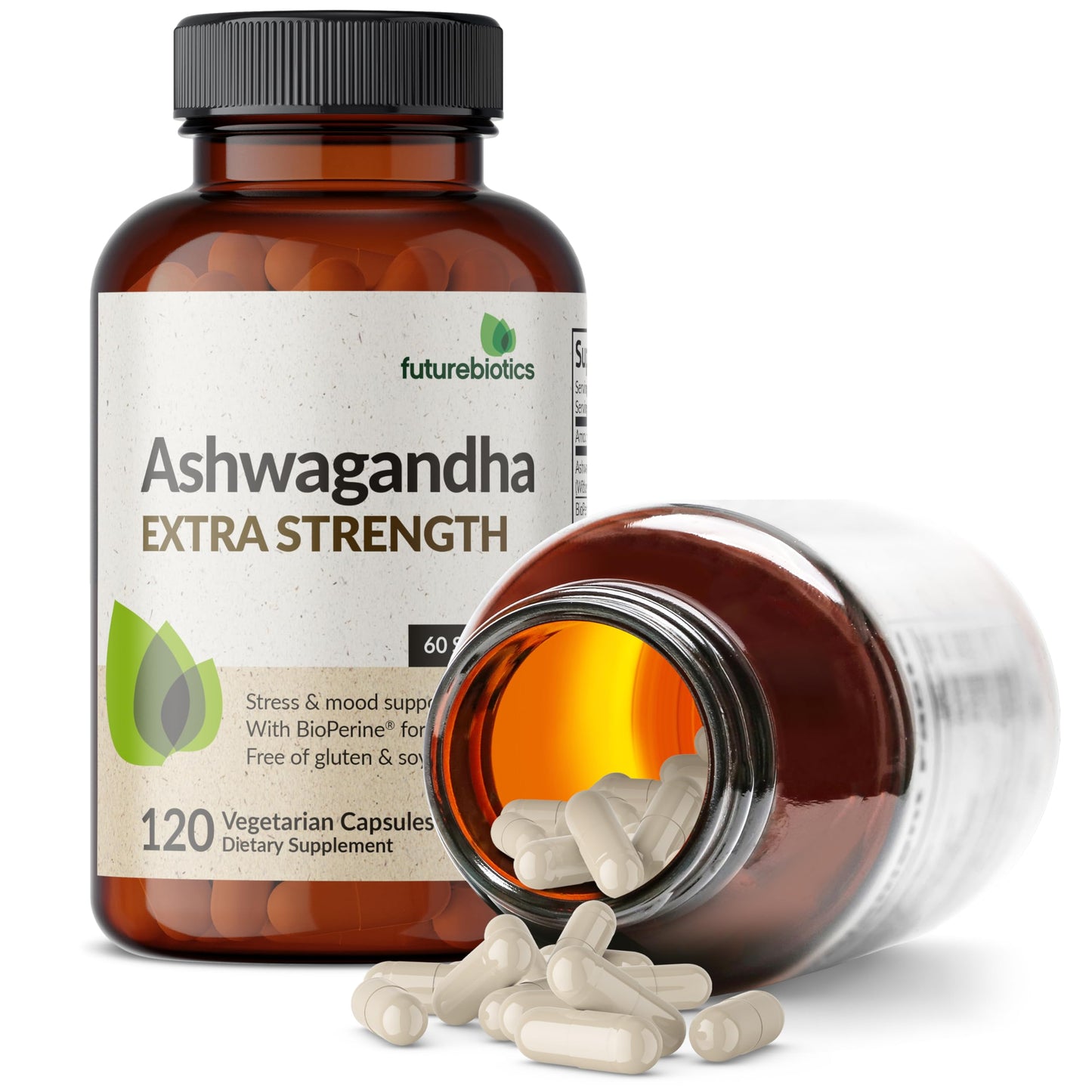 Futurebiotics Ashwagandha Extra Strength Stress & Mood Support with BioPerine