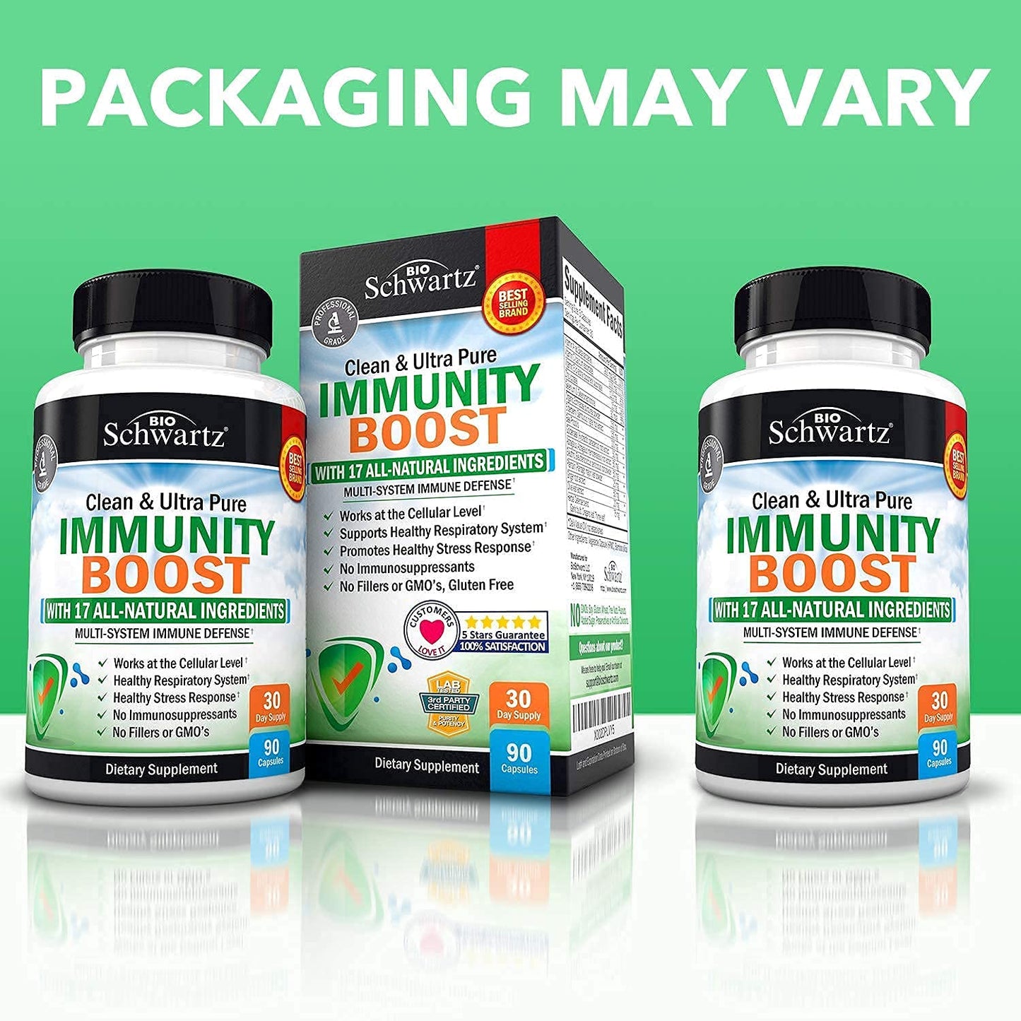 Immune Support Supplement with Vitamin C 1000mg Zinc Elderberry Extract Ginger