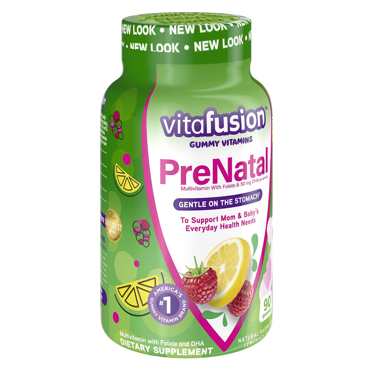 Vitafusion Prenatal, Gummy Vitamins - 90 Gummies each (Value Pack of 4)