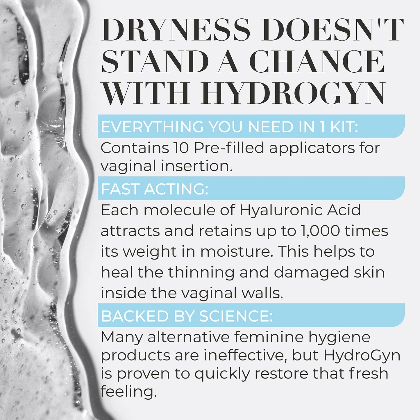 Terramed Just Think Comfort Hydro GYN Vaginal Moisturizer | Long-Lasting Dryness