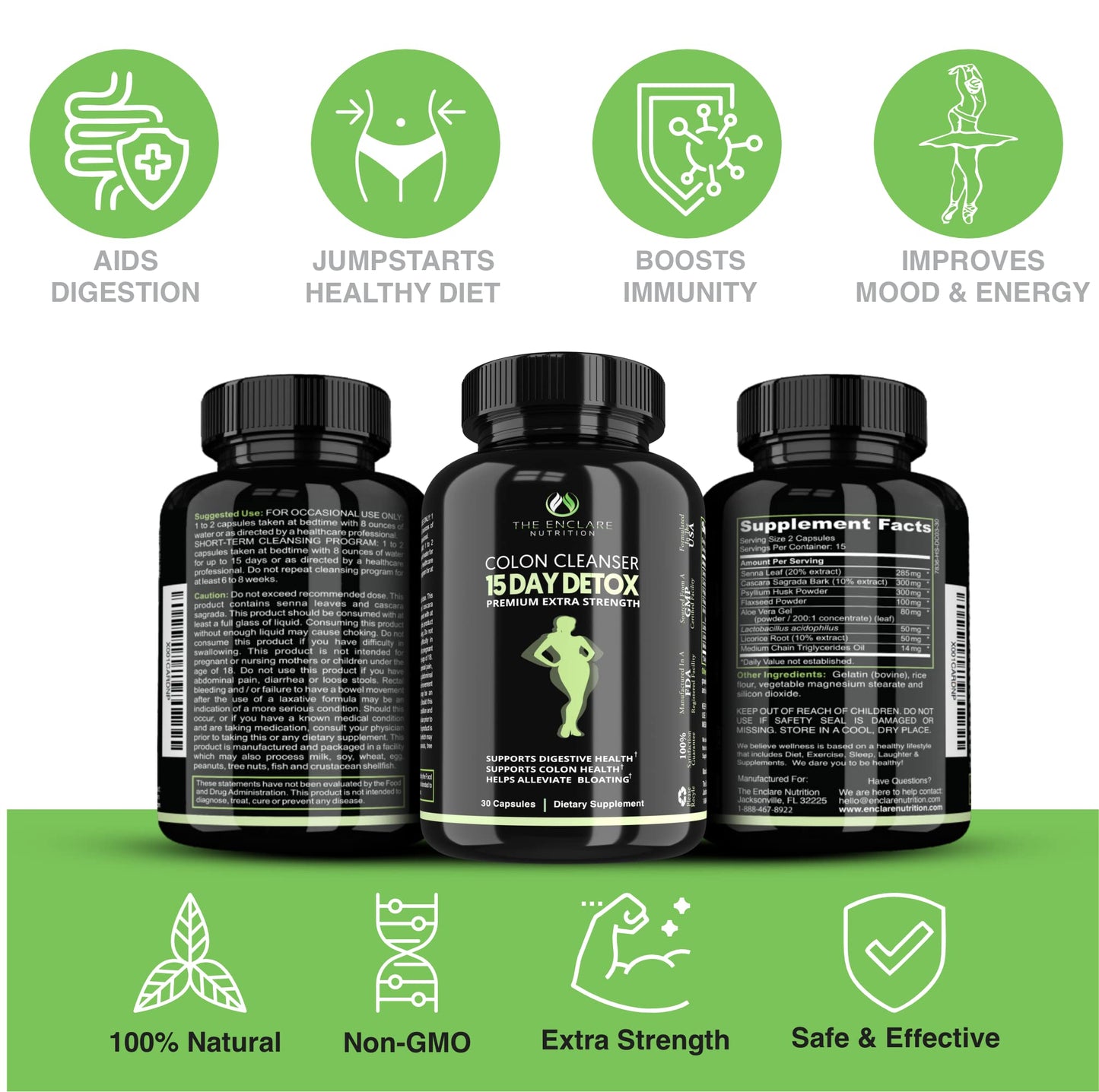 Colon Cleanse Fast-Acting Colon Cleanser Detox. Healthy Bowel Movement