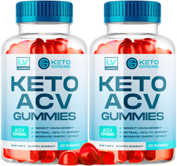 2 Pack - Keto Genesis Keto ACV Gummies Advanced Weight Loss, Genesis ACV, Genesis