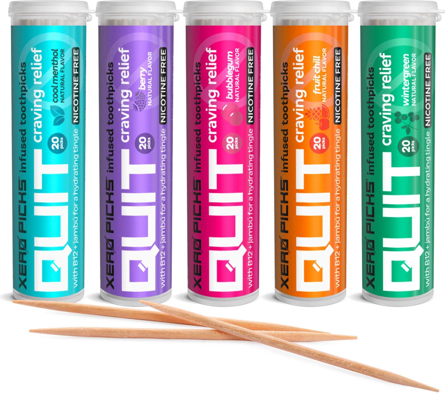 Xero Picks Infused Flavored Toothpicks to Help Quit Smoking - Nicotine