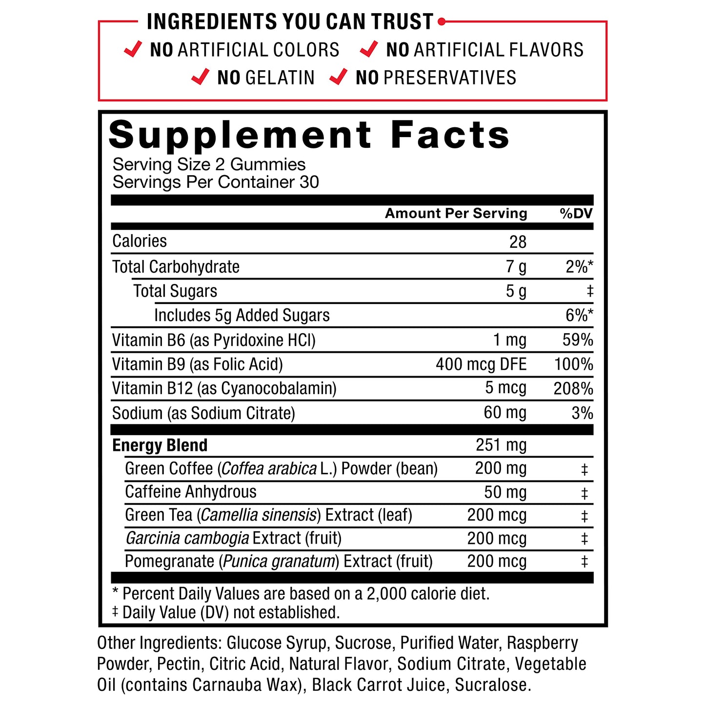 Force Factor LeanFire Thermo Gummies with B12 Vitamins, Caffeine, & Green Coffee Bean