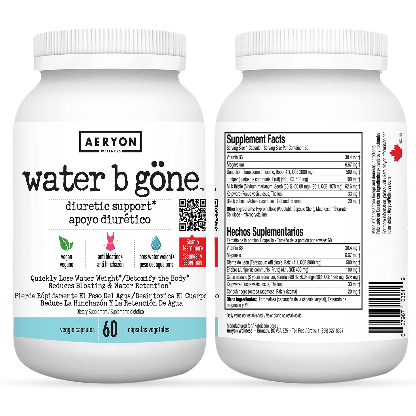 Water B Gone – Diuretic Pills for Women – Reduce Water Retention and Bloating – Find PMS