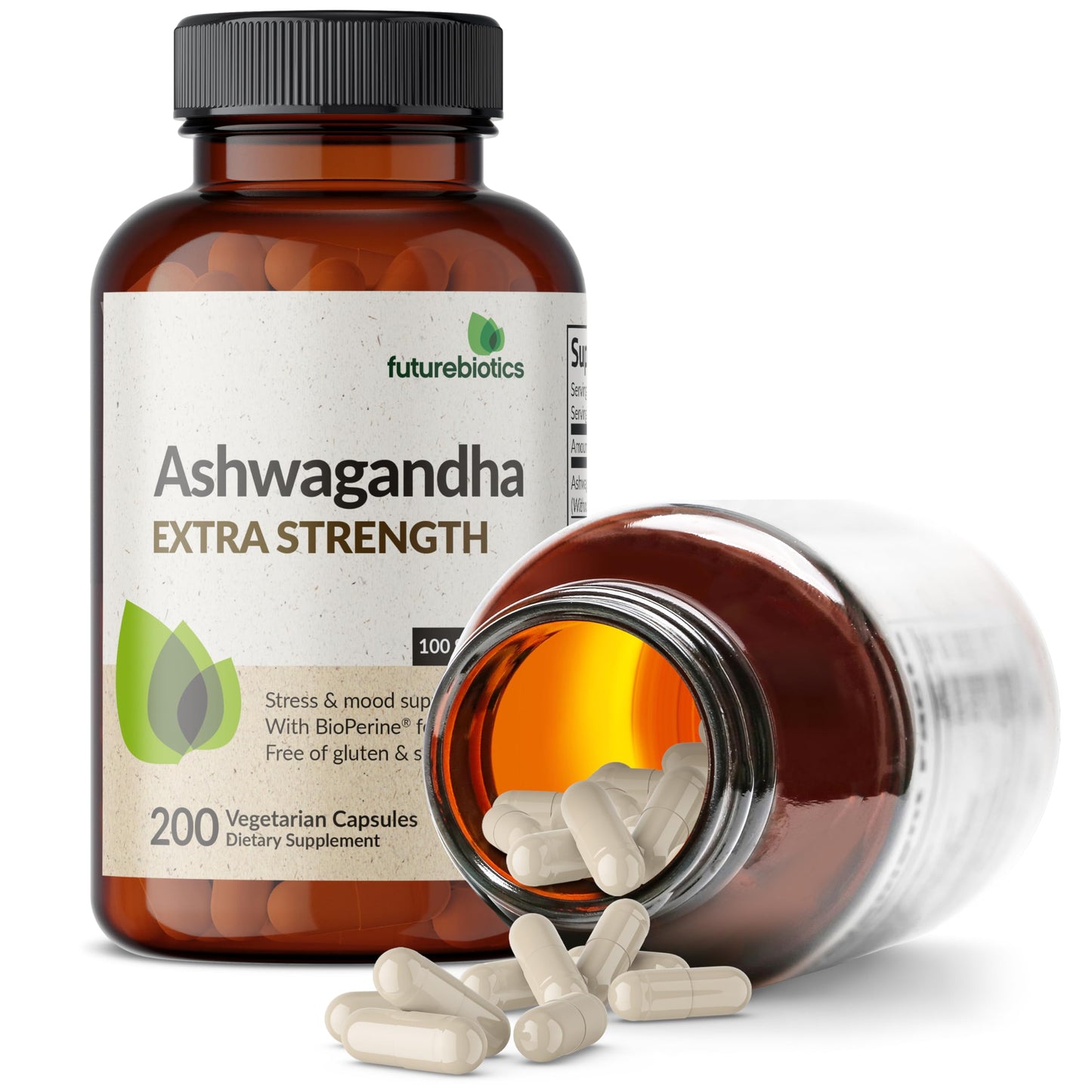 Futurebiotics Ashwagandha Extra Strength Stress & Mood Support with BioPerine