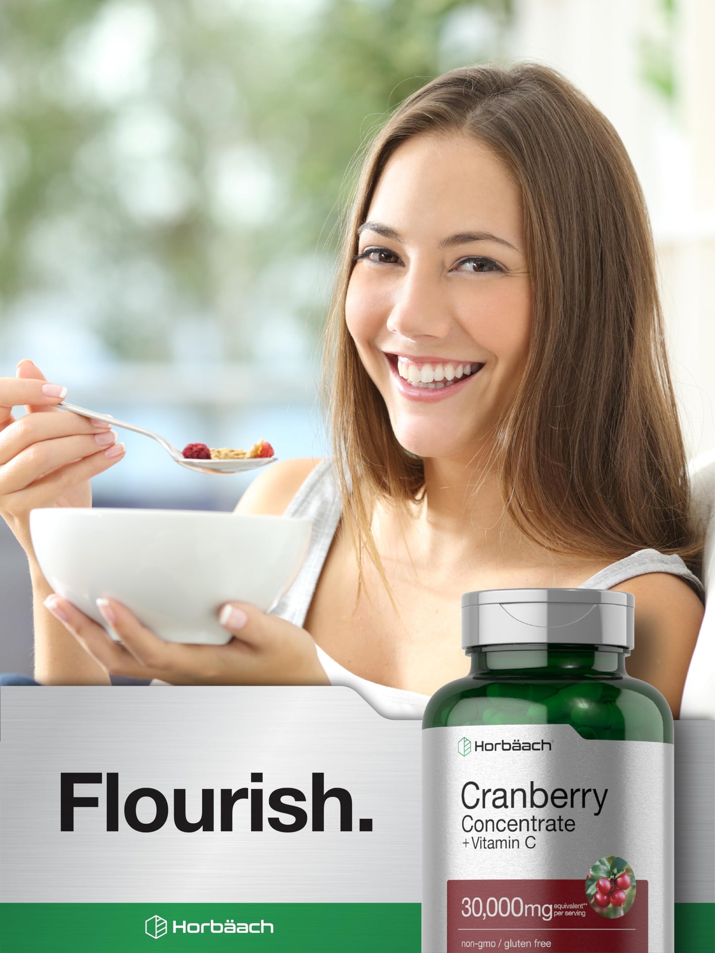 Cranberry Concentrate Extract Pills + Vitamin C | 30,000mg | 120 Capsules | Triple Strength
