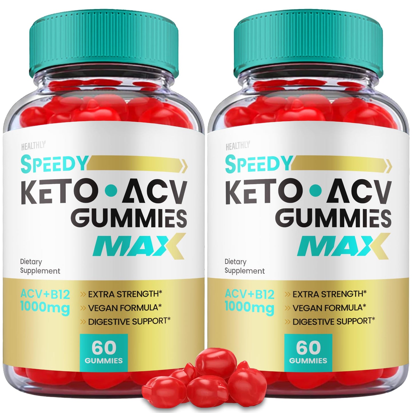 (2 Pack) Speedy Keto ACV Gummies Maximum Strength, Speedy Keto Plus ACV Gummies