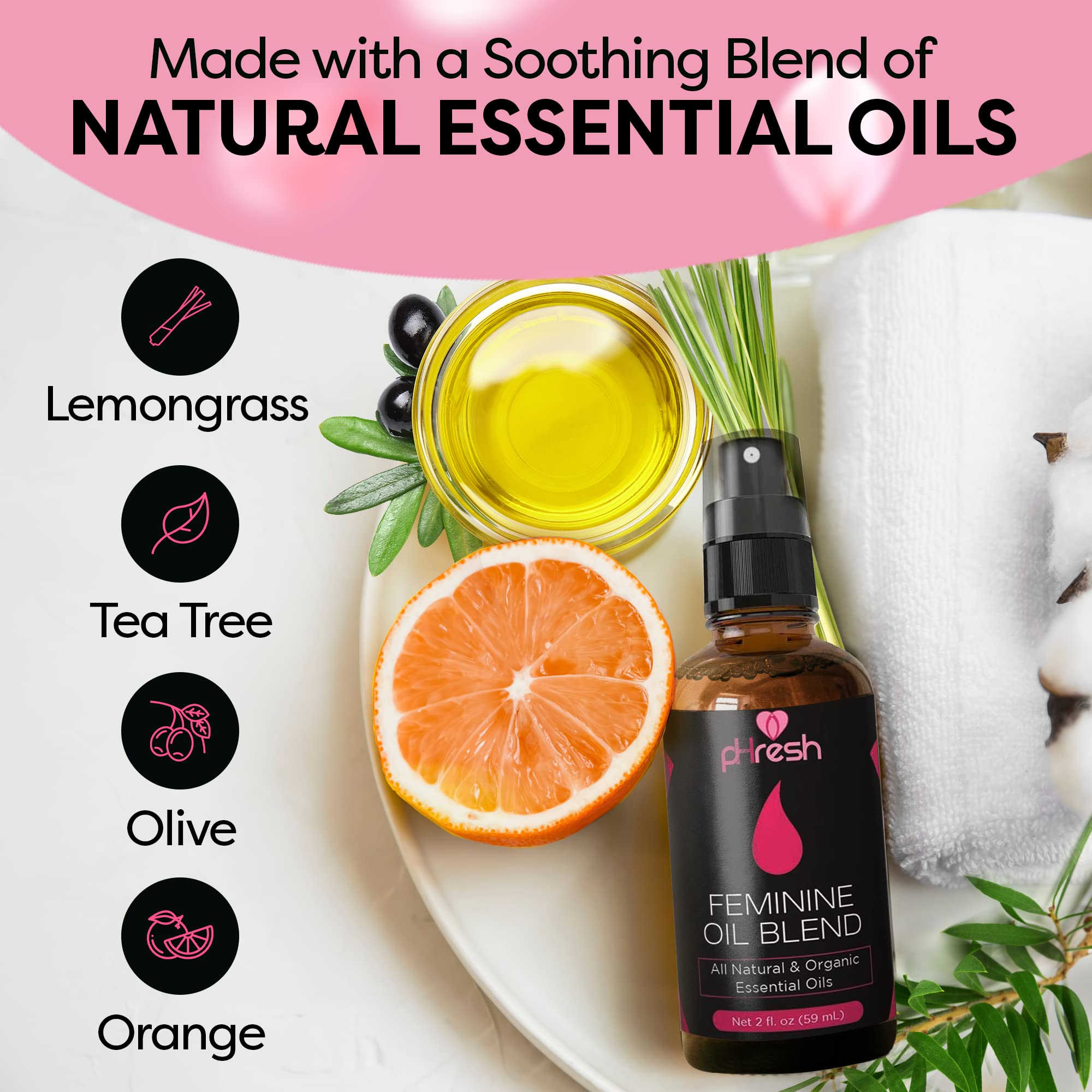 ACE NUTRITION 3 Pack - Boric Acid Suppositories & All Natural Feminine Spray and pH Test Strips ACE NUTRITION