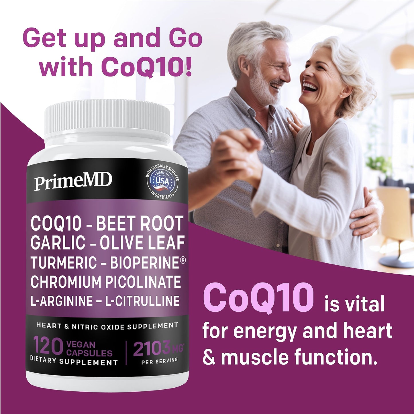 26-in-1 Nitric Oxide Supplement - Blood Pressure Supplements for Heart Health with Coq 10