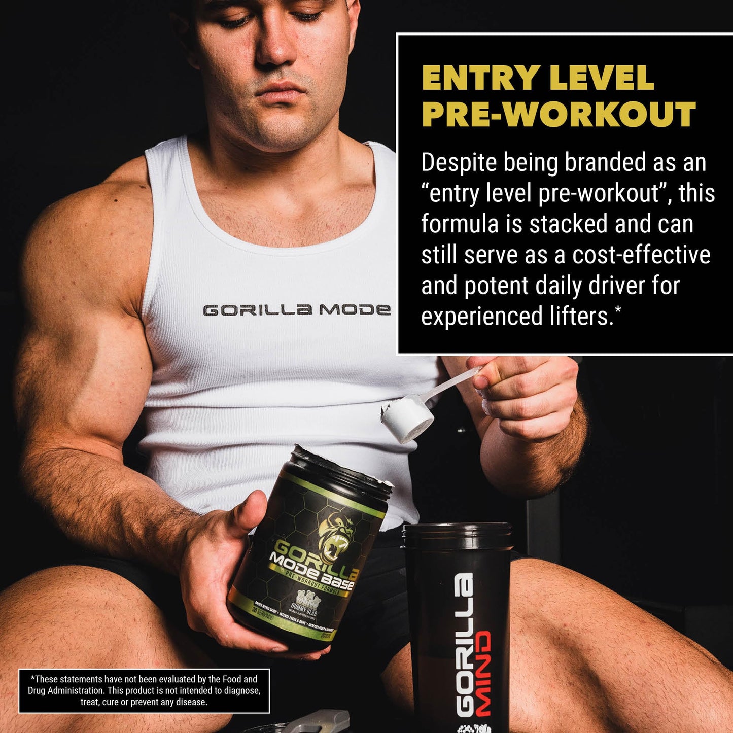Gorilla Mode Base Pre Workout - Raises Nitric Oxide · Intense Focus & Drive · Endurance